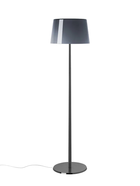 Lumiere XXL Gulvlampe fra Foscarini - Sort krom stel / Grå - Jacobsen Plus