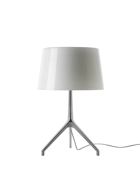 Lumiere XXS/XXL Bordlampe fra Foscarini - Aluminium stel / Hvid / Large m. lysdæmper - Jacobsen Plus