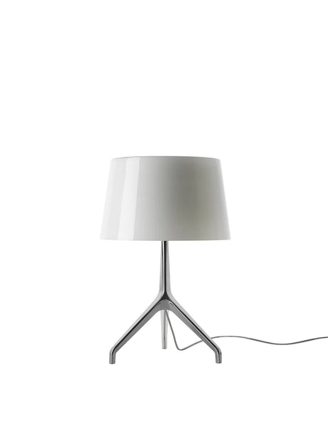 Lumiere XXS/XXL Bordlampe fra Foscarini - Aluminium stel / Hvid / Small m. lysdæmper - Jacobsen Plus
