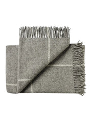Mandø Plaid, nordic grey fra Silkeborg Uldspinderi