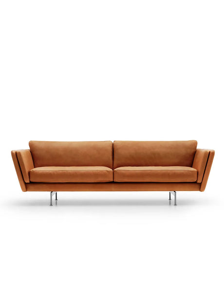 MH GRASP Sofa, gefion læder fra Mogens Hansen - Mørkebrun / 223 cm - Jacobsen Plus