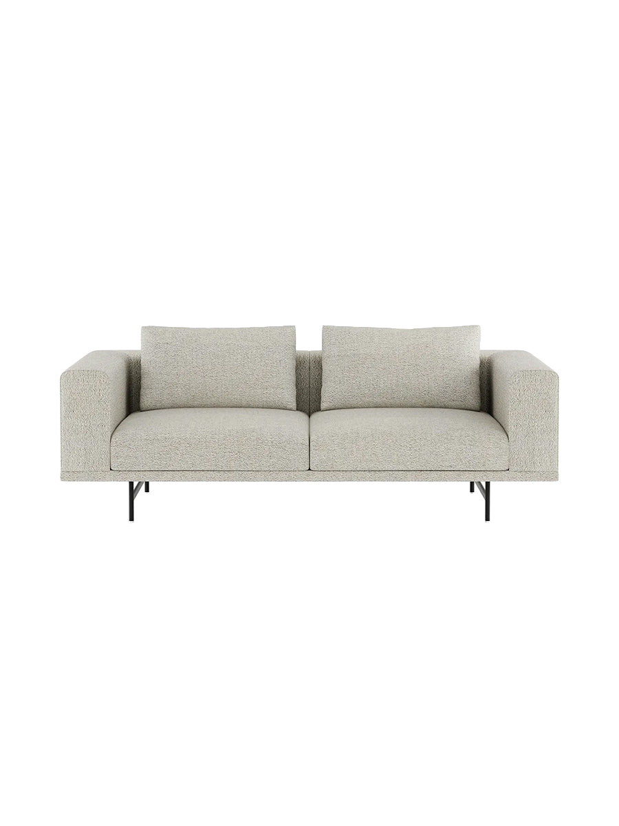 Vipp - Loft 2-Personers Sofa - Mist - Sort pulverlakeret stel - Jacobsen Plus