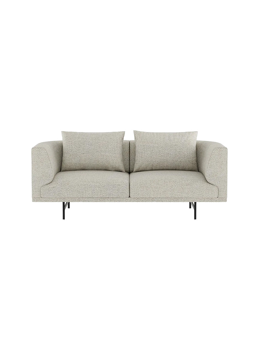 Vipp - Chimney 2-Personers Sofa - Mist - Sort pulverlakeret stel - Jacobsen Plus