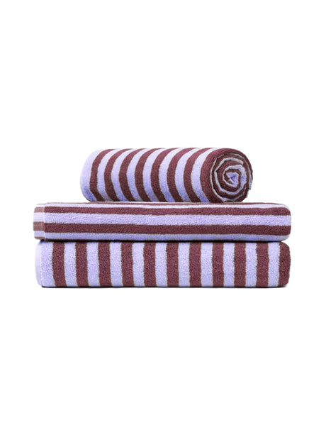 Bongusta - Naram towel, Wine & Lavender Blue - 30 x 50 cm - Jacobsen Plus