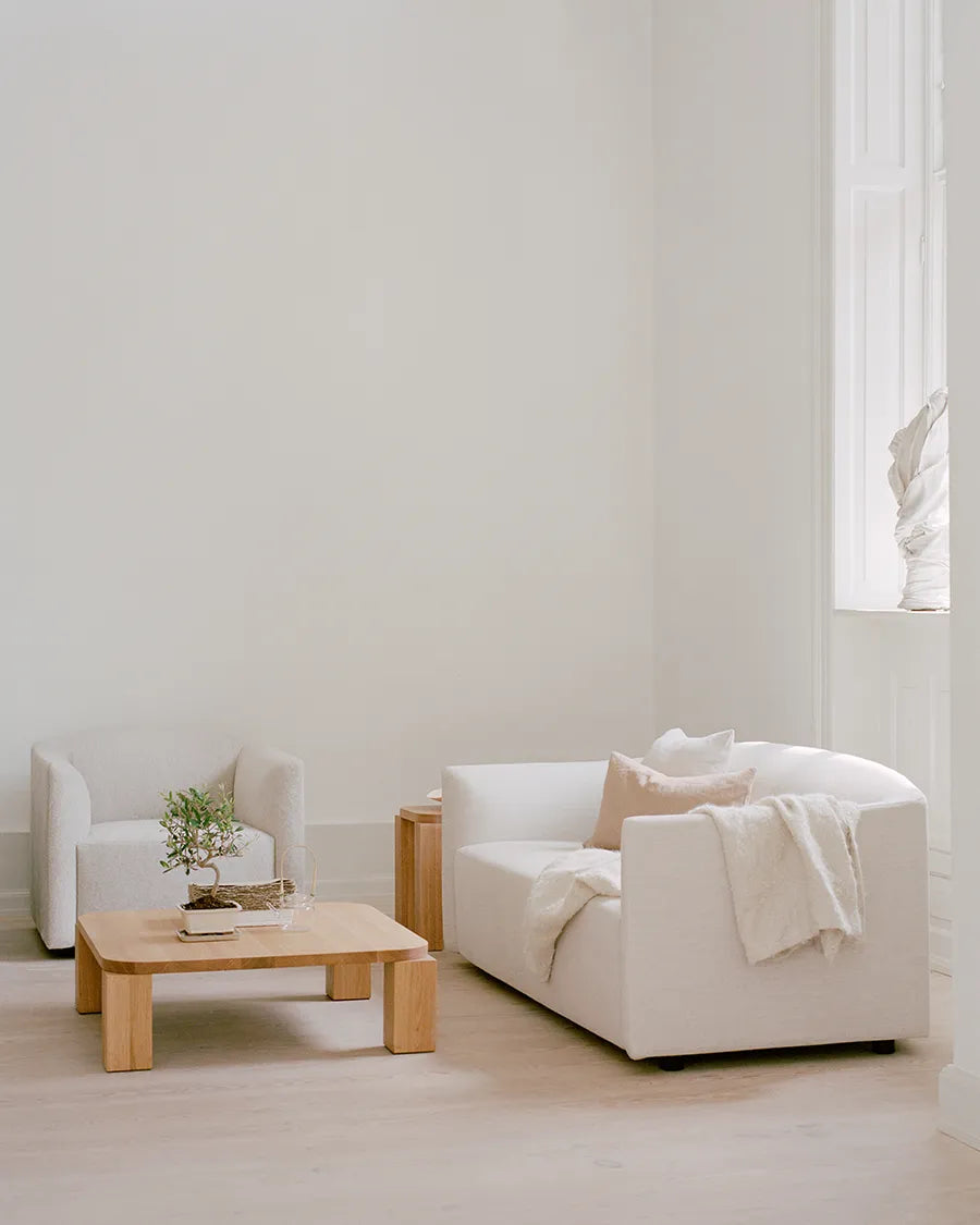 Shore Sofa 2 Seater Extended Base, taupe fra New Works