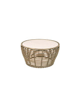 Basket Sofabord fra Cane-line - Medium - H40 x Ø75 cm / Natural-Travertine look - Jacobsen Plus