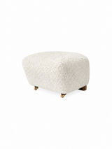 Den Trætte Mand fodskammel, Sheepskin fra Audo Copenhagen - Dark Stained Oak - Sheepskin Off-white - Jacobsen Plus