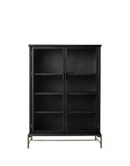 Dowry III kabinet, onyx eg, clear glass fra Stellar Works