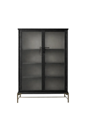 Dowry III kabinet, onyx eg, frosted glass fra Stellar Works