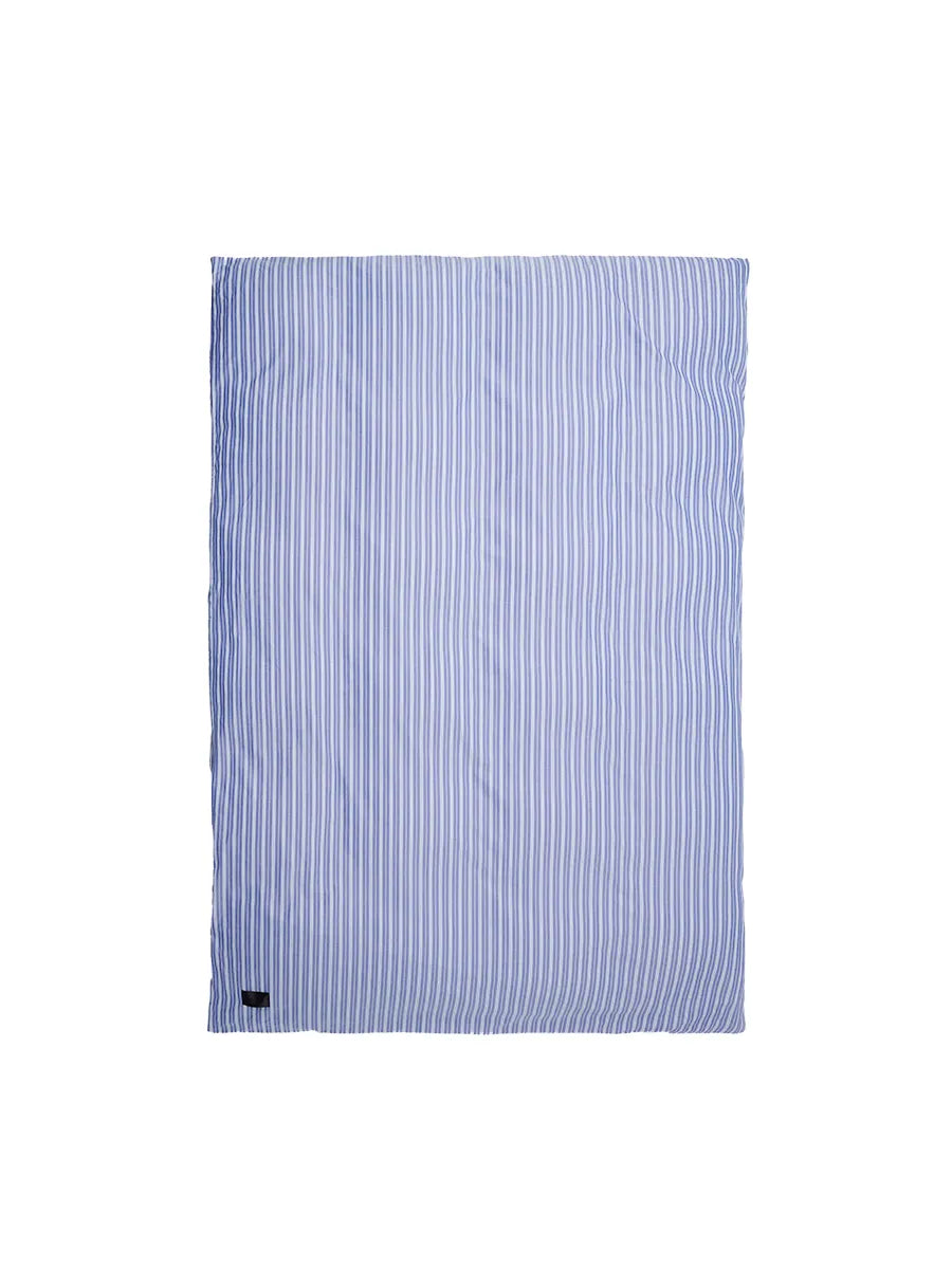 Wall Street Oxford Duvet Cover Single 140x220 cm fra Magniberg - Medium Blue Stripe - Jacobsen Plus