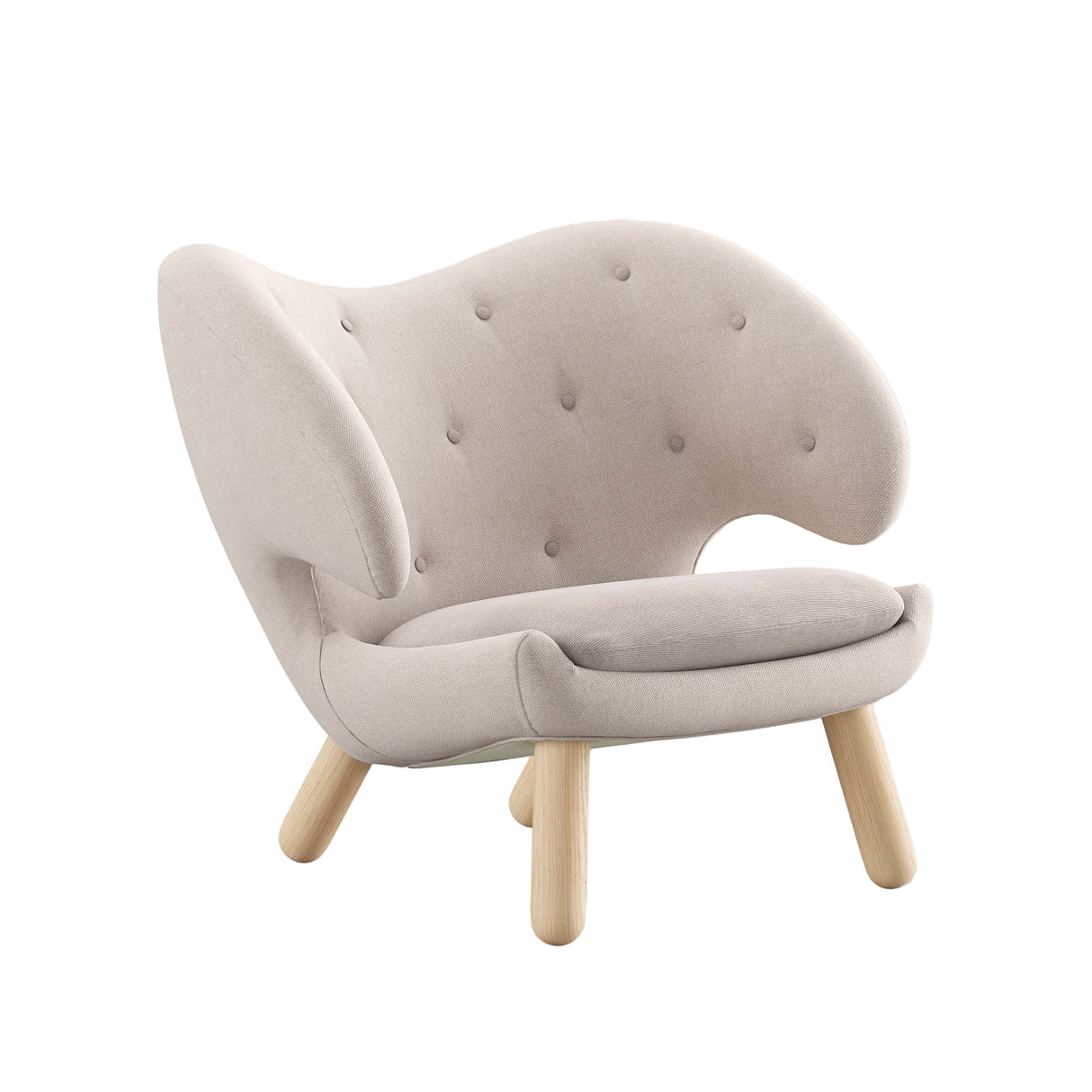 Pelikan stol, eg klar olie af Finn Juhl - Hallingdal 103 / 113 - Jacobsen Plus