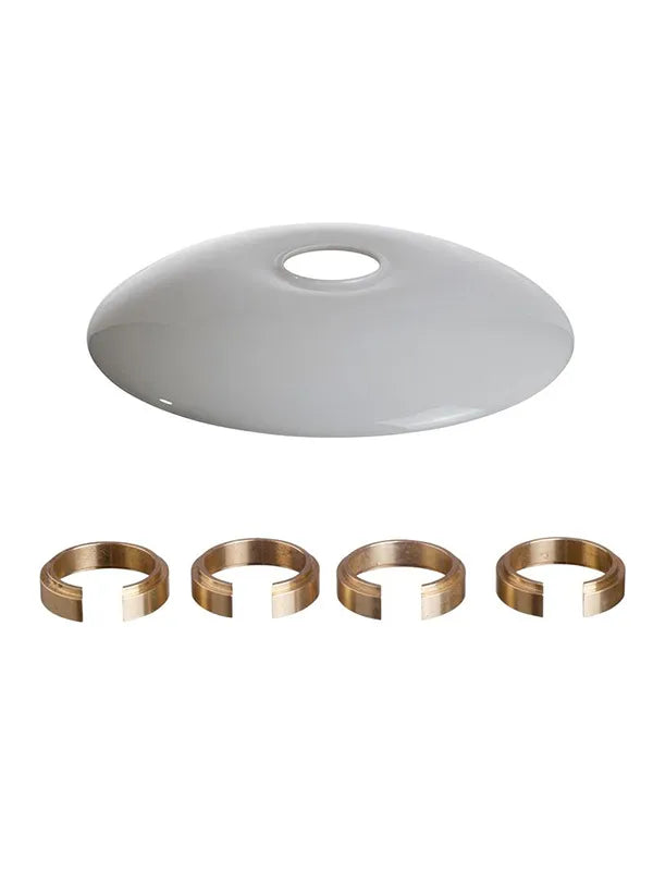 PH Bombardementskrone glas overskærm med 4 balanceringe fra Louis Poulsen