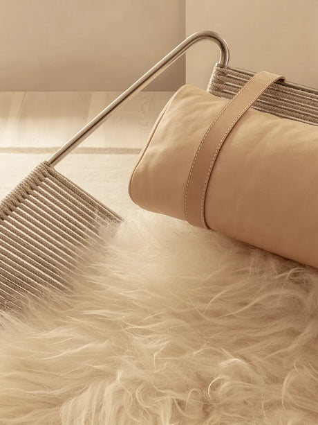 PP225 Flaglinestol af Hans J. Wegner - Standardstof - kundestof / Sort lakeret understel / Natur - Jacobsen Plus