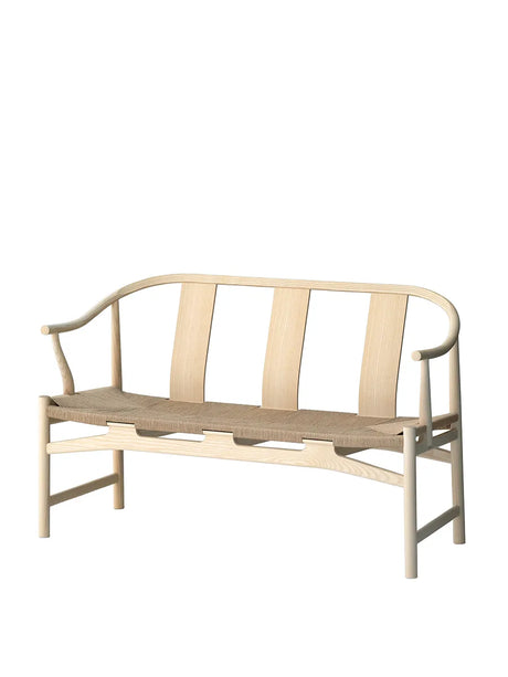 PP266 Kinabænk af Hans J. Wegner - Natur papirgarn / Ask / Sæbebehandlet - Jacobsen Plus