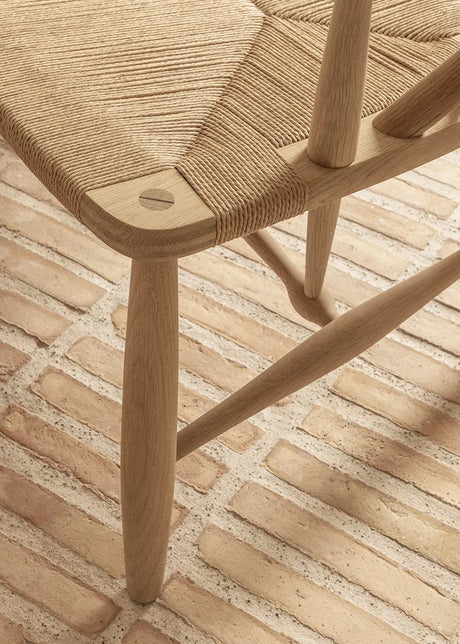PP550 Påfuglestol af Hans J. Wegner - Natur Papirgarn / Ingen tilvalg / Eg - Sæbebehandlet - Jacobsen Plus