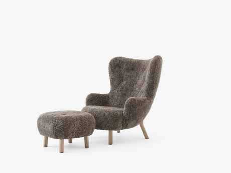 Petra VB3 inkl. Skammel, sheepskin sahara fra &Tradition - Eg - Jacobsen Plus