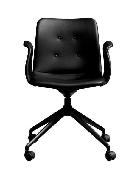 Primum Chair 4 Star Swivel m. Hjul fra Bent Hansen - Zenso 207 / Sort pulverlakeret aluminium - Jacobsen Plus
