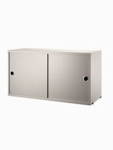 Skab m. Skydelåger fra String - Beige / B: 78 x D: 30 x H: 42 cm - Jacobsen Plus