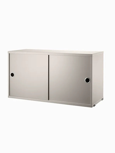 Skab m. Skydelåger fra String - Beige / B: 78 x D: 30 x H: 42 cm - Jacobsen Plus