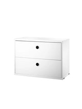 Modul m. To Skuffer, B58 fra String - Hvid - Jacobsen Plus