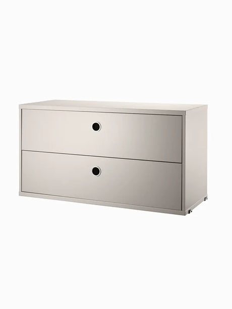 Modul m. To Skuffer, B78 fra String - Beige - Jacobsen Plus