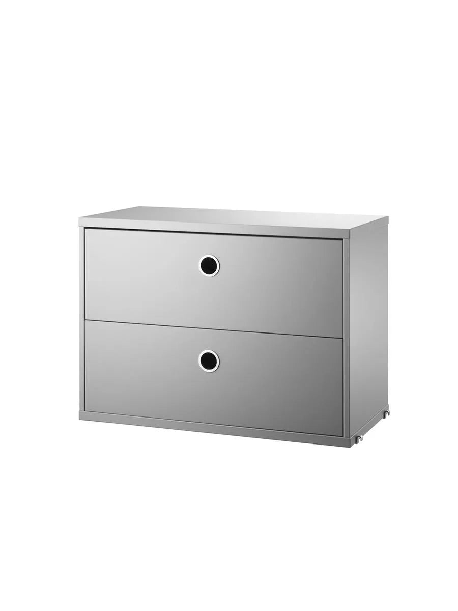 Modul m. To Skuffer, B58 fra String - Grå - Jacobsen Plus