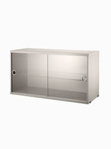 Skab m. Glaslåger fra String - Beige - Jacobsen Plus