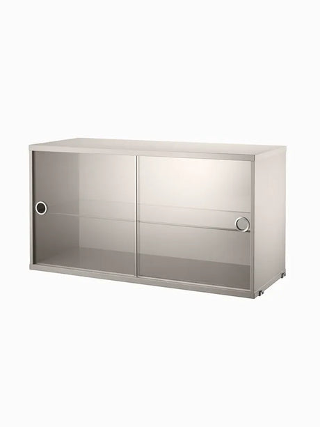 Skab m. Glaslåger fra String - Beige - Jacobsen Plus