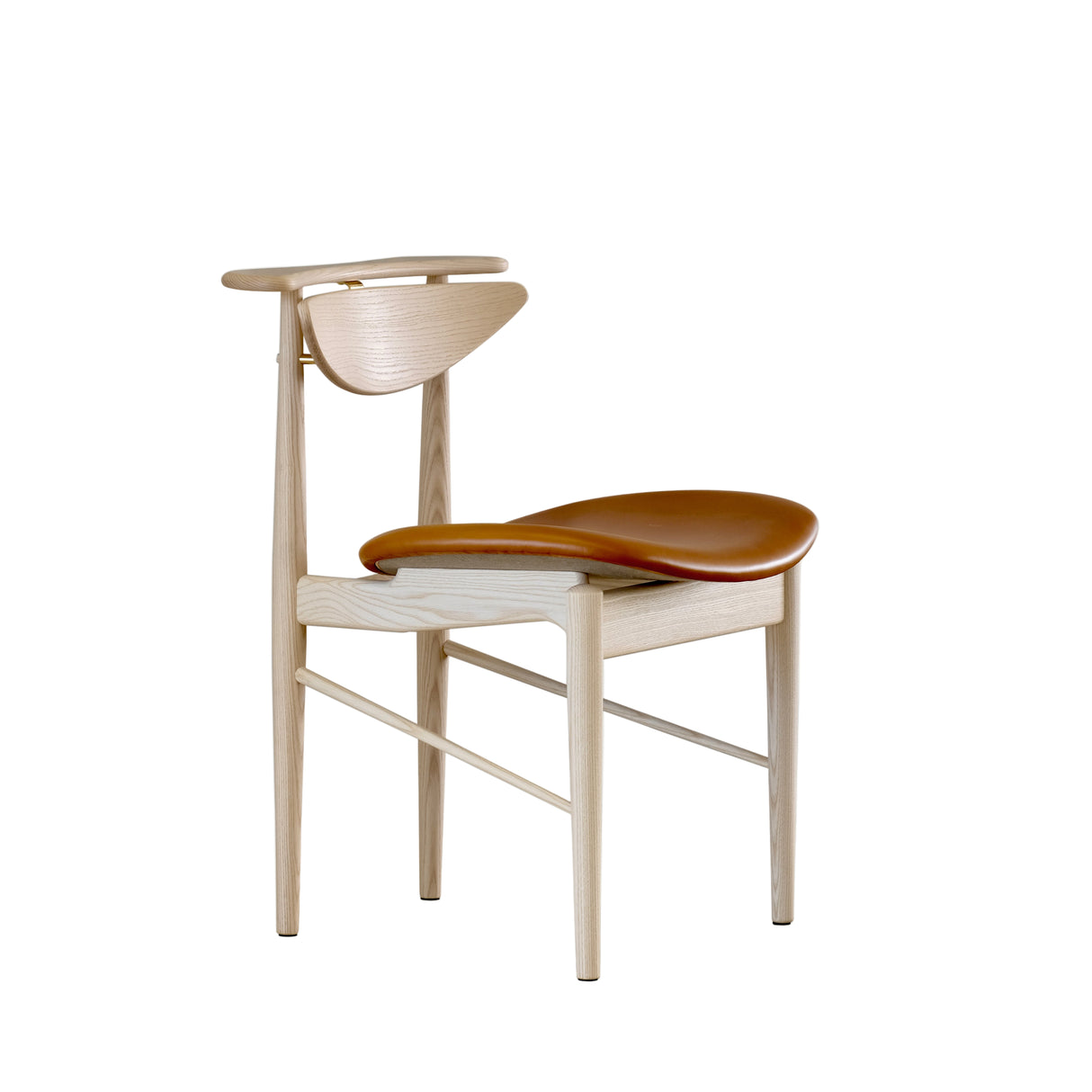 Karmstolen, ask klar olie af Finn Juhl - Elegance læder (valnød) - Jacobsen Plus