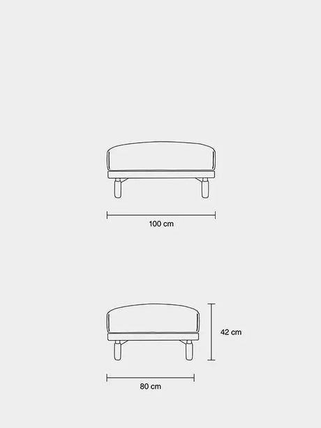 Rest puf fra Muuto - Grey - Hallingdal 123 / Eg - Jacobsen Plus