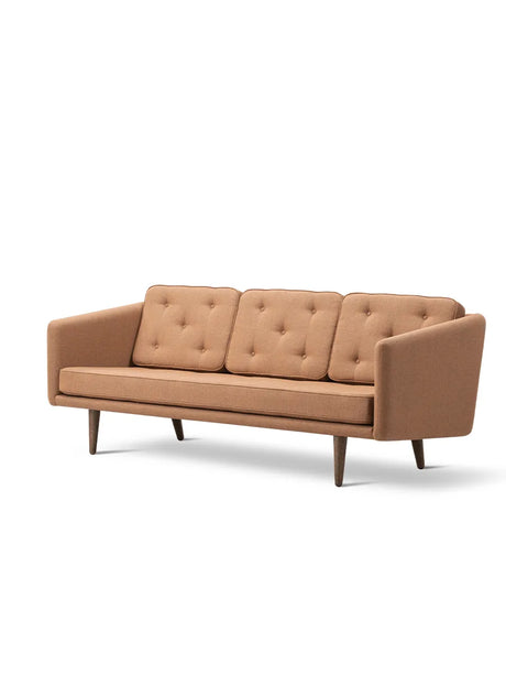 No. 1 Sofa 3-personer, re-wool af Børge Mogensen - Re-Wool 108 / Eg sæbebehandlet - Jacobsen Plus
