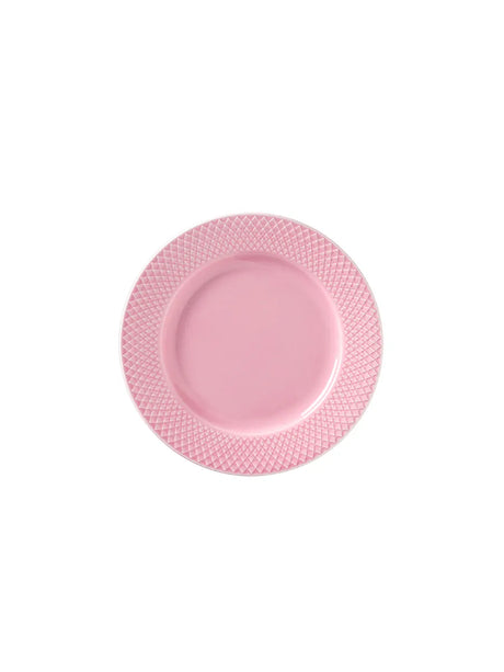 Rhombe tallerken, rosa Ø21 cm fra Lyngby Porcelæn - 1 - Jacobsen Plus
