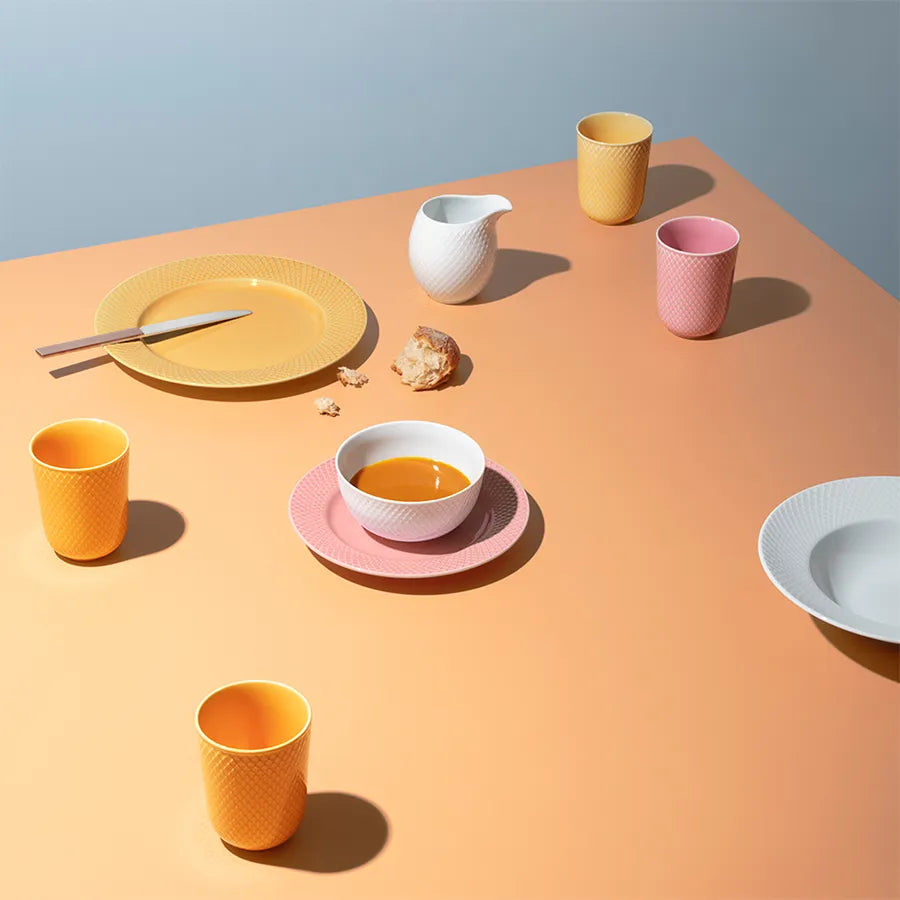 Rhombe krus, gul fra Lyngby Porcelæn