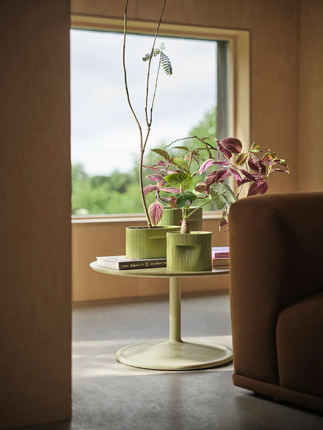 Ridge Planter, beige fra Muuto - H 13 cm - Jacobsen Plus