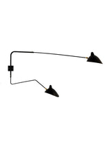 Big Wall Lamp w/2 Rotating Arms, 1 Straight, 1 Curved af Serge Mouille - 1 - Jacobsen Plus