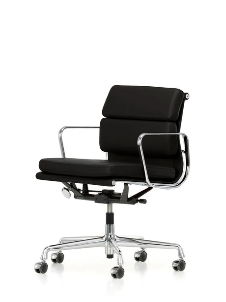 Soft Pad Chair EA 217 Kontorstol, sort læder fra Vitra - 1 - Jacobsen Plus
