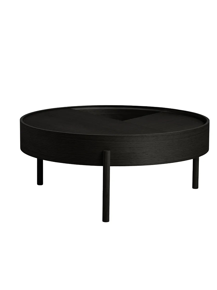 Arc Coffee Table, Ø 89 cm fra Woud - Black painted ash - Jacobsen Plus