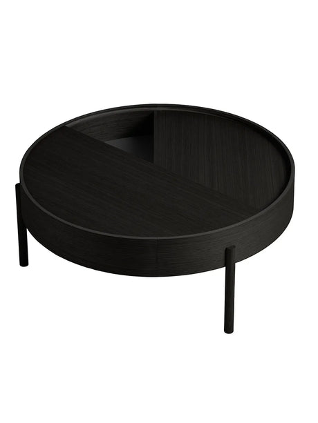 Arc Coffee Table, Ø 89 cm fra Woud - Black painted ash - Jacobsen Plus