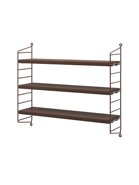 Pocket Reol fra String - Dark oak/Dark Brown - Jacobsen Plus