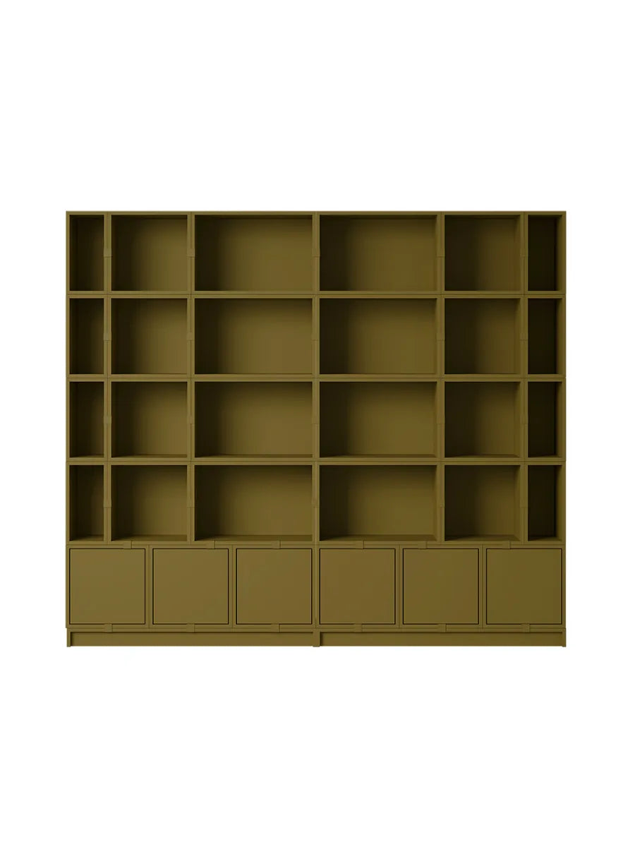 Stacked Storage System, bookcase 1 fra Muuto - Brown Green - Jacobsen Plus