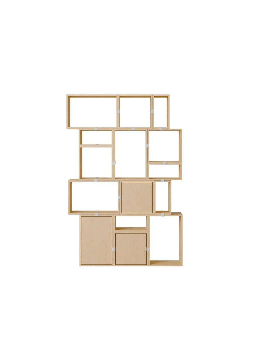 Stacked Storage System, bookcase 2 fra Muuto - Oak - Jacobsen Plus