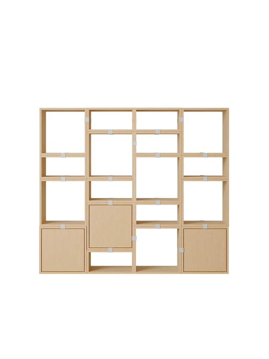 Stacked Storage System, bookcase 4 fra Muuto - Oak - Jacobsen Plus
