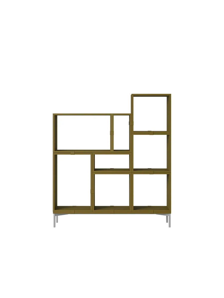 Stacked Storage System, bookcase 5 fra Muuto - Brown Green - Jacobsen Plus