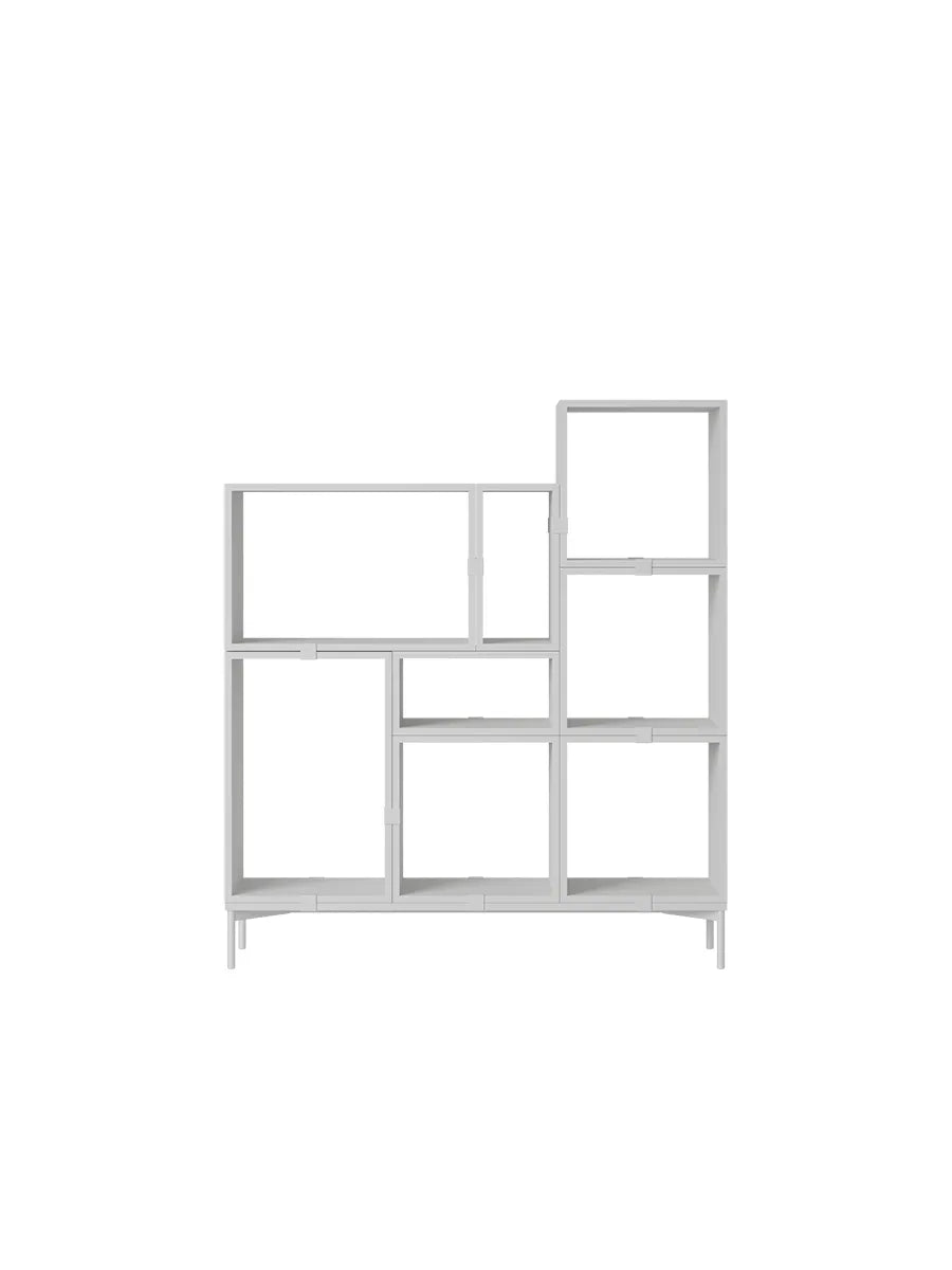 Stacked Storage System, bookcase 5 fra Muuto - Grey - Jacobsen Plus