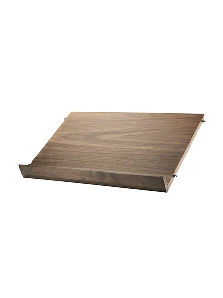 Magasinhylde, træ fra String - Valnød / Smal: 58 x 30 x 2 cm - Jacobsen Plus