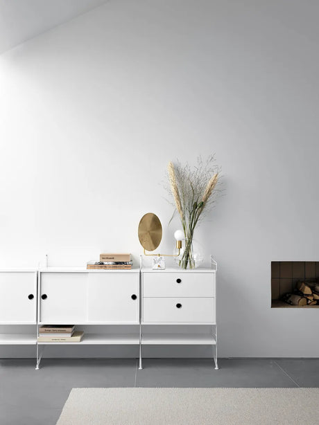 Modul m. To Skuffer, B58 fra String - Hvid - Jacobsen Plus