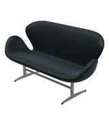 3321 Svanesofa af Arne Jacobsen - Aura læder / Sort - Jacobsen Plus