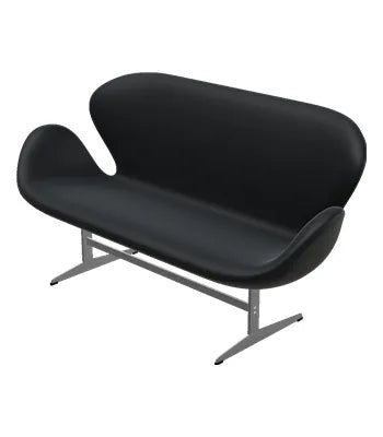 3321 Svanesofa af Arne Jacobsen - Grace læder / Mørk-brun - Jacobsen Plus