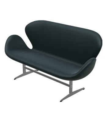 3321 Svanesofa af Arne Jacobsen - Grace læder / Sort - Jacobsen Plus