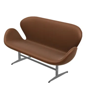 3321 Svanesofa af Arne Jacobsen - Grace læder / Valnød - Jacobsen Plus
